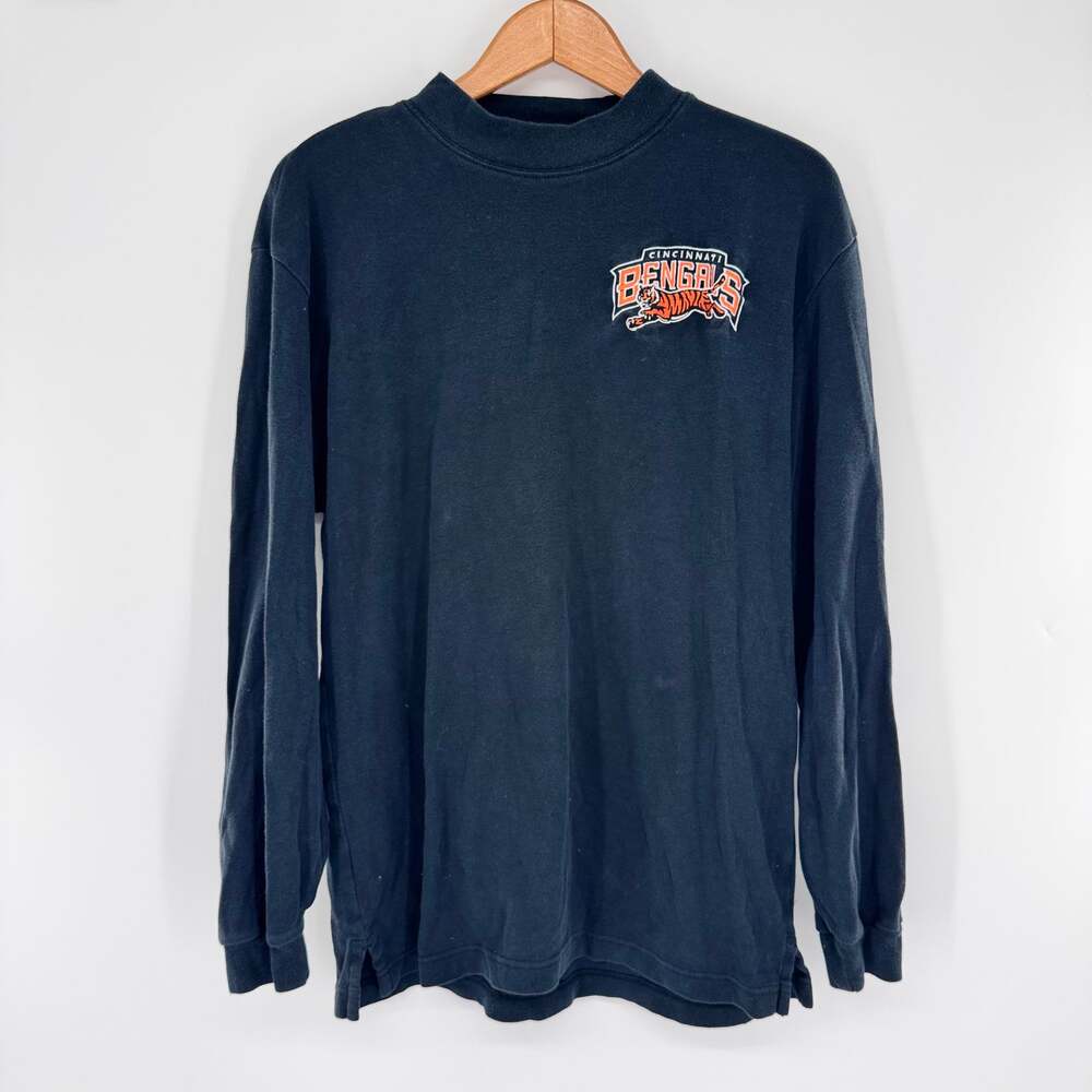 Cincinnati Bengals Port Authority Embroidered Mock Neck Long Sleeve Shirt S